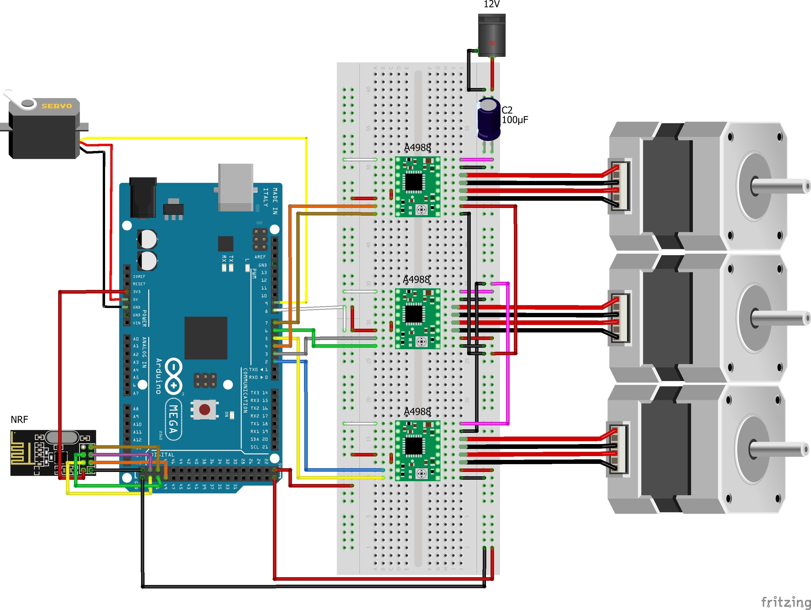 RF Robotic Arm Wireless Control System