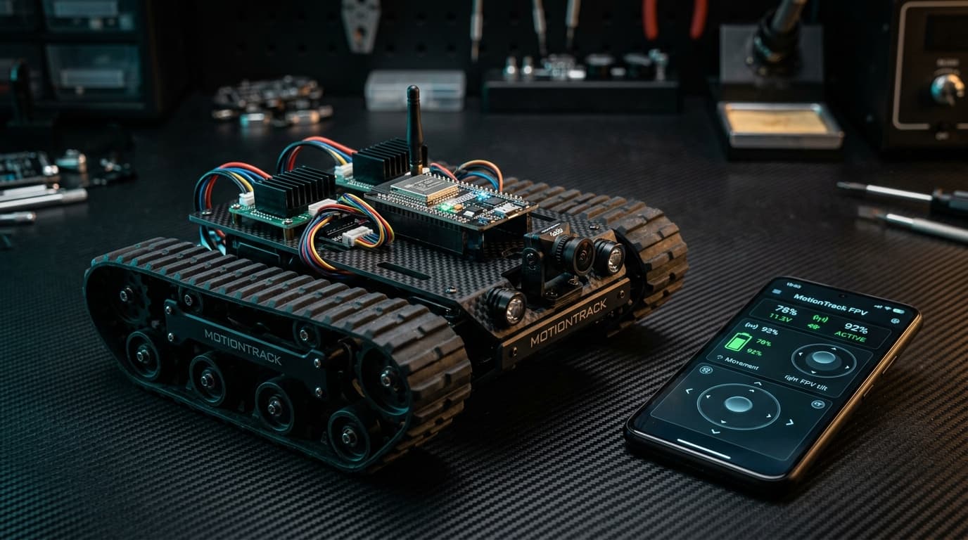 MotionTrack FPV Rover – BLE Teleoperated Vehicle